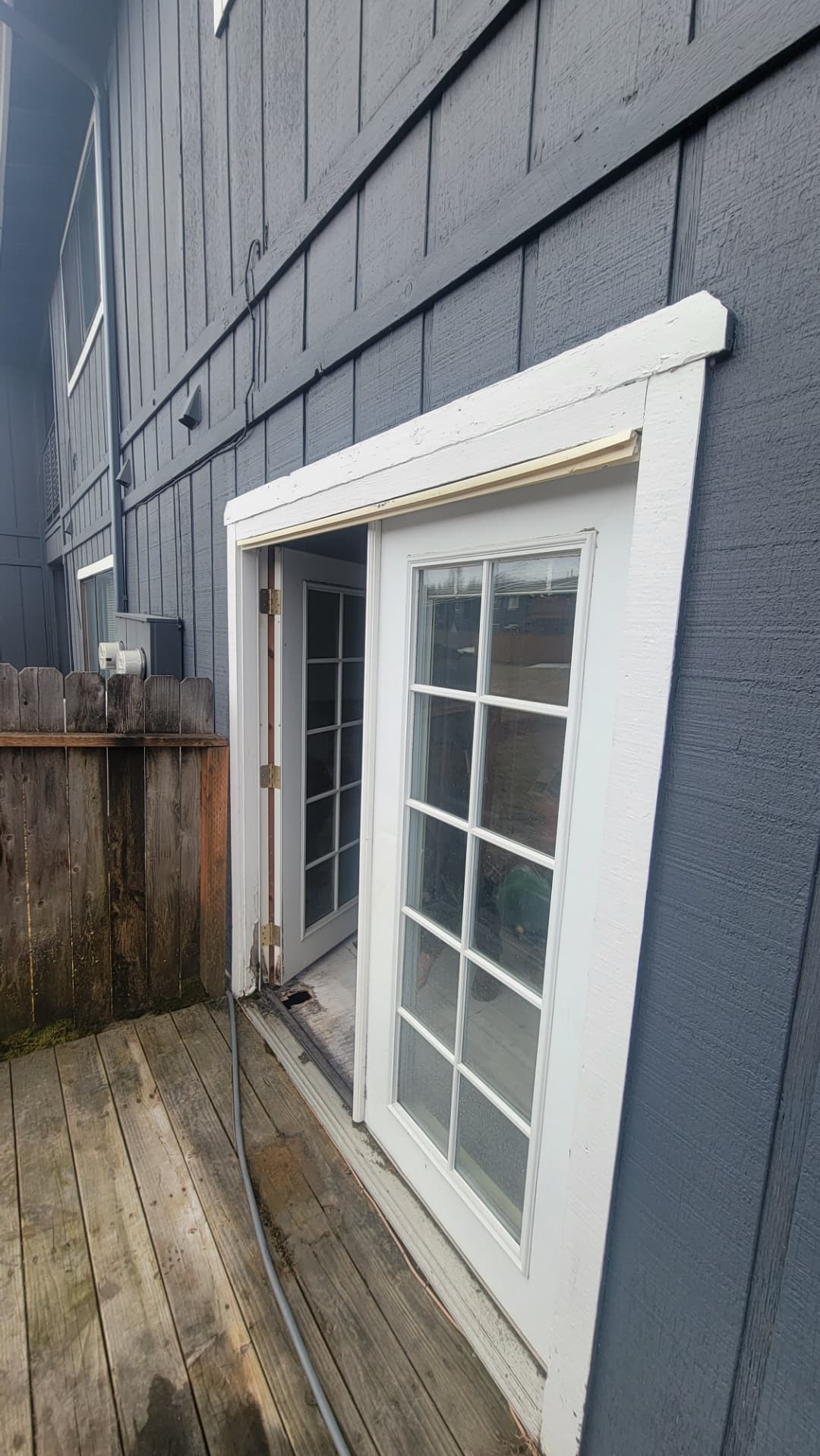 Door and Trim Installation — Before